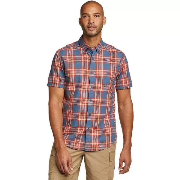 imageEddie Bauer Mens Tidelands ShortSleeve YarnDyed Textured ShirtTall Htr Creek