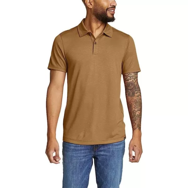imageEddie Bauer Mens Traverse ShortSleeve Polo ShirtTall Tawny