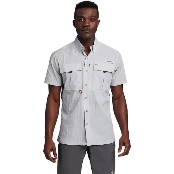 imageEddie Bauer Mens UPF Guide 20 ShortSleeve ShirtRegular Lt Gray