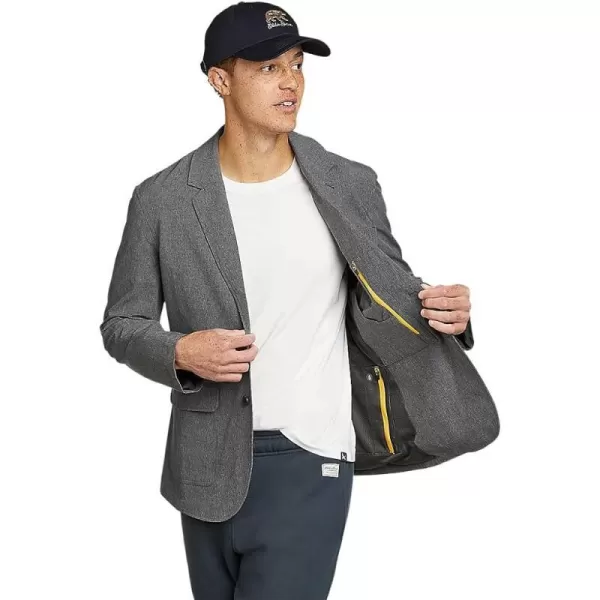 imageEddie Bauer Mens Ultimate Voyager Travel BlazerRegular Dk Charcoal Htr