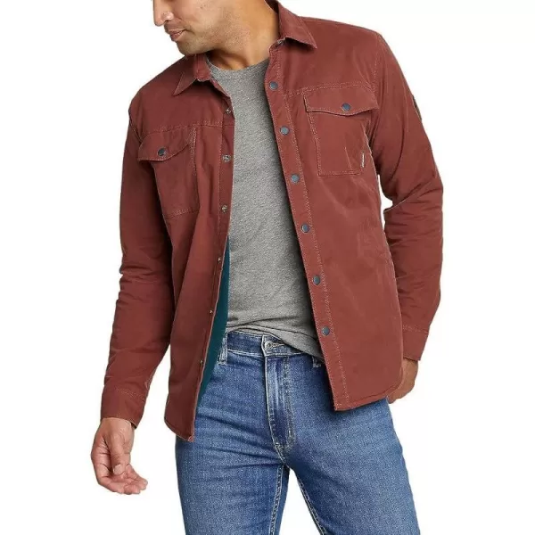 imageEddie Bauer Mens Voyager FleeceLined Shirt JacketRegular Cognac
