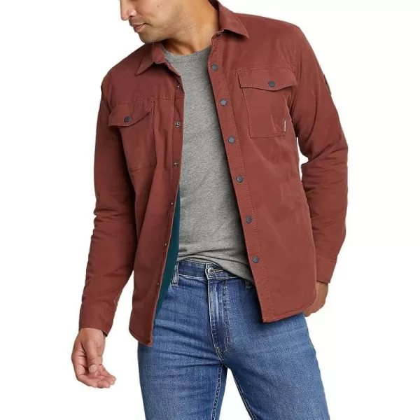 imageEddie Bauer Mens Voyager FleeceLined Shirt JacketTall Cognac