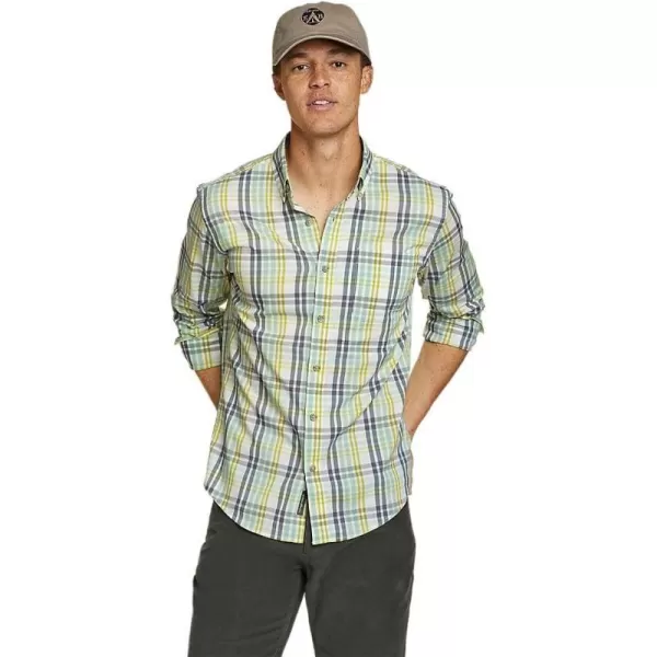 imageEddie Bauer Mens Voyager Flex LongSleeve ShirtBottle Green