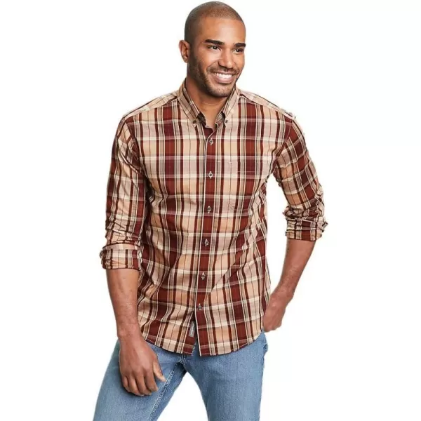 imageEddie Bauer Mens Voyager Flex LongSleeve ShirtBurgundy