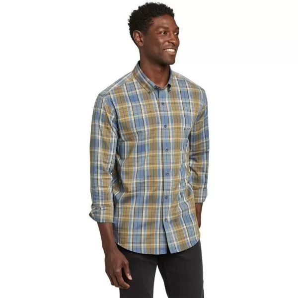 imageEddie Bauer Mens Voyager Flex LongSleeve ShirtChambray Blue