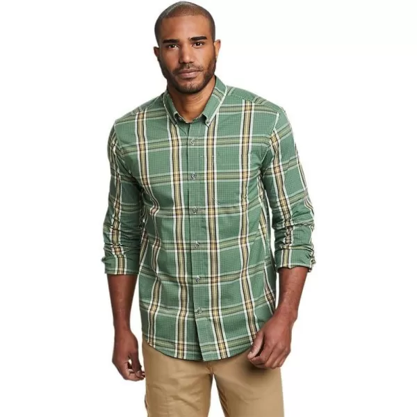 imageEddie Bauer Mens Voyager Flex LongSleeve ShirtIrish Green