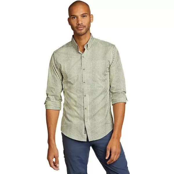 imageEddie Bauer Mens Voyager Flex LongSleeve ShirtRegular Chartreuse