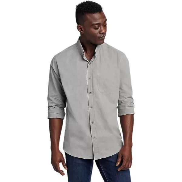 imageEddie Bauer Mens Voyager Flex LongSleeve ShirtRegular Heather Gray
