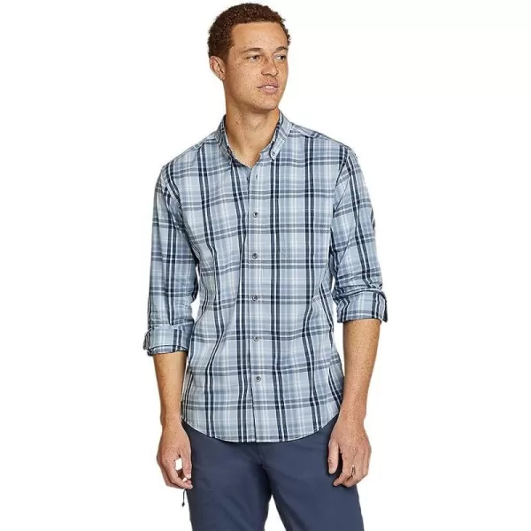 imageEddie Bauer Mens Voyager Flex LongSleeve ShirtRegular Slate Blue