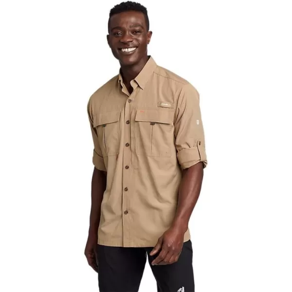 imageEddie Bauer Mens Voyager Flex LongSleeve ShirtTawny