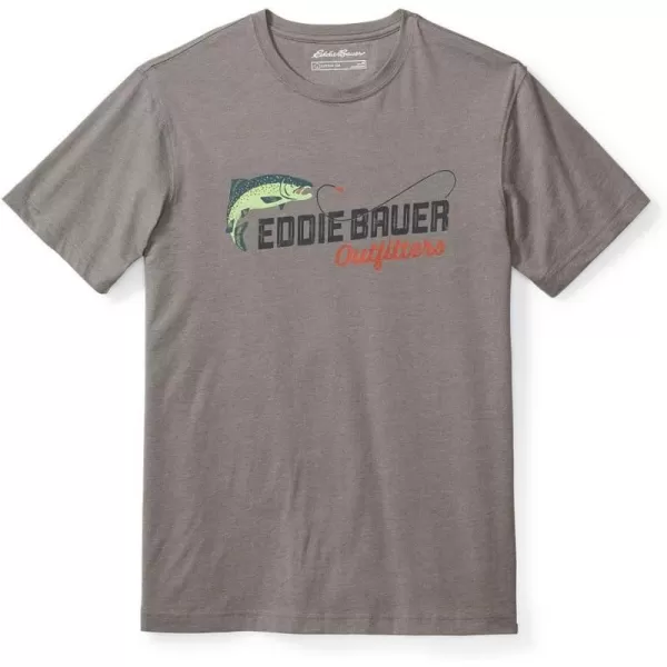 imageEddie Bauer Retro Fish Graphic TShirtHeather Gray