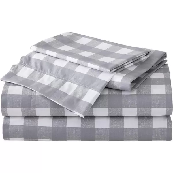 imageEddie Bauer Sheets Cotton Percale Bedding Set Crisp  Cool Stylish Home Decor Full Northern Plaid WhiteGreyLakehouse Plaid