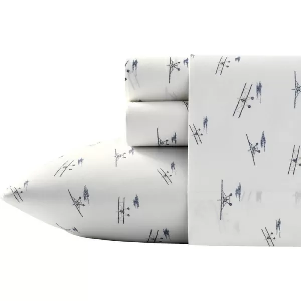 imageEddie Bauer Sheets Cotton Percale Bedding Set Crisp  Cool Stylish Home Decor Full Northern Plaid WhiteGreySea Planes WhiteRedBlue