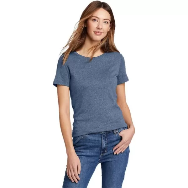 imageEddie Bauer Stines ShortSleeve Crew TShirtDusted Indigo