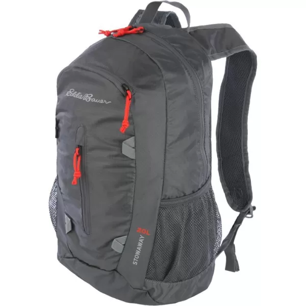 imageEddie Bauer Stowaway Packable BackpackMade from Ripstop Polyester Maroon 20LDark Smoke