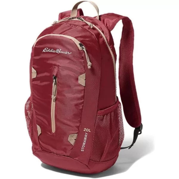imageEddie Bauer Stowaway Packable BackpackMade from Ripstop Polyester Maroon 20LMaroon