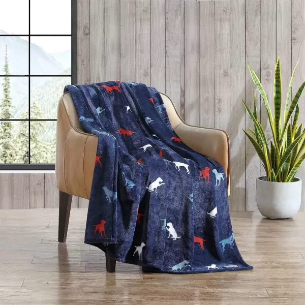 imageEddie Bauer Throw Blanket Ultra Soft Plush Fleece Bedding Home Decor for All Seasons 50 x 70 Americana Plaid Red50 x 70 Buddy the Dog Blue