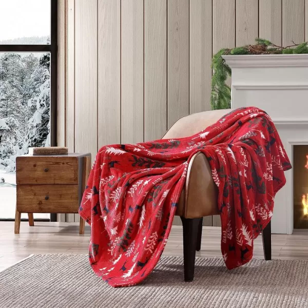 imageEddie Bauer Throw Blanket Ultra Soft Plush Home Dcor All Season Bedding Deer Woods Red 50 x 60Eddie Bauer Throw Blanket Ultra Soft Plush Home Dcor All Season Bedding Deer Woods Red 50 x 60