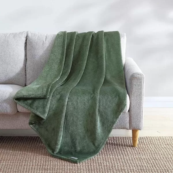 imageEddie Bauer Throw Blanket Ultra Soft Plush Home Dcor All Season Bedding Ultra Lux Solid Grey 50 x 6050 x 60 Ultra Lux Solid Green