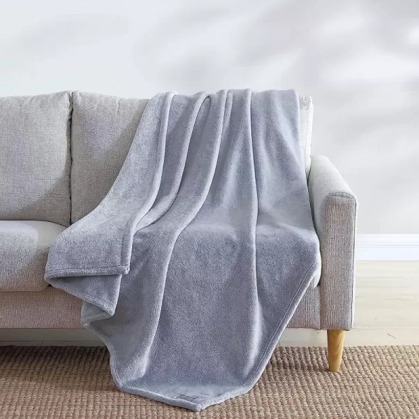 imageEddie Bauer Throw Blanket Ultra Soft Plush Home Dcor All Season Bedding Ultra Lux Solid Grey 50 x 6050 x 60 Ultra Lux Solid Grey