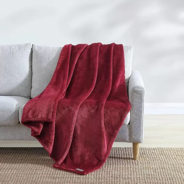 imageEddie Bauer Throw Blanket Ultra Soft Plush Home Dcor All Season Bedding Ultra Lux Solid Grey 50 x 6050 x 60 Ultra Lux Solid Red