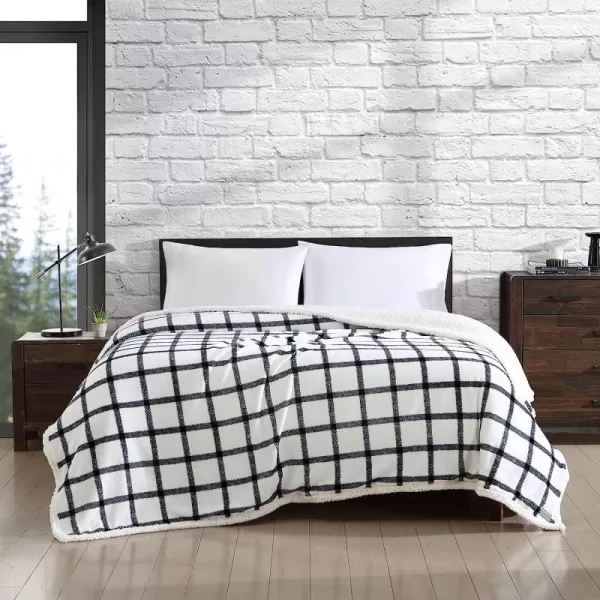 imageEddie Bauer Twin Blanket Ultra Soft amp Cozy Plush Home Dcor All Season Bedding Vail Plaid Grey TwinBunkhouse Plaid WhiteCharcoal Queen