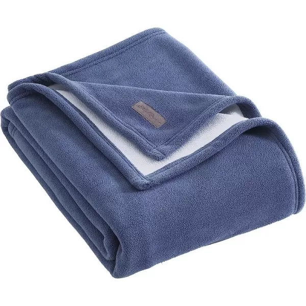 imageEddie Bauer UltraPlush Collection Throw BlanketReversible Sherpa Fleece Cover Soft amp Cozy Perfect for Bed or Couch RedDark SmokeThrow BlueLight Grey