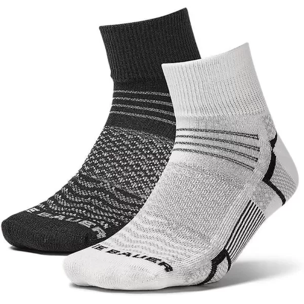 imageEddie Bauer Womens Active Pro Coolmax Quarter Crew Socks  2 PackBlack