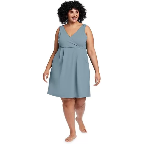 imageEddie Bauer Womens Aster Crossover Dress  SolidPlus Chambray Blue