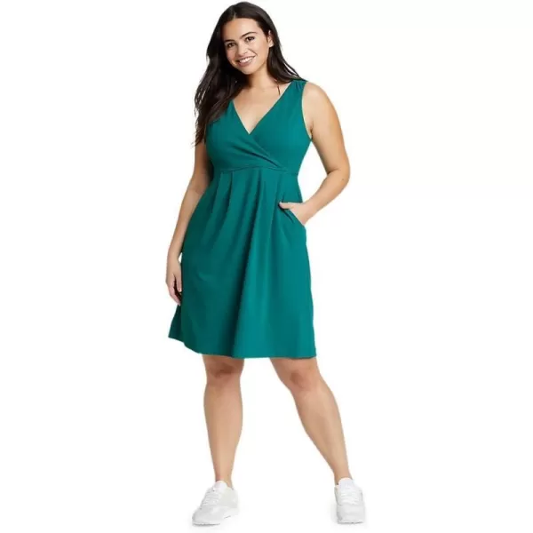imageEddie Bauer Womens Aster Crossover Dress  SolidSeamoss