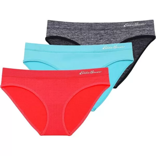 imageEddie Bauer Womens Bikini Underwear 3 PackGuavaBlue FishDark Heather
