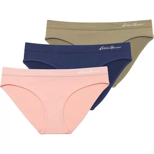 imageEddie Bauer Womens Bikini Underwear 3 PackPink HazeNatural IndigoTrue Camo