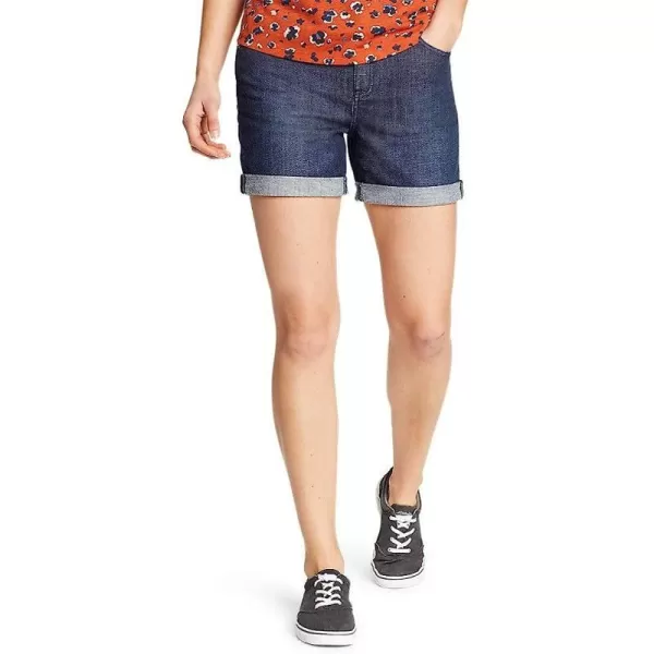 imageEddie Bauer Womens Boyfriend Rolled ShortsRegular Dk Rinse