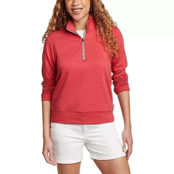 imageEddie Bauer Womens Camp Fleece LongSleeve 14ZipScarlet