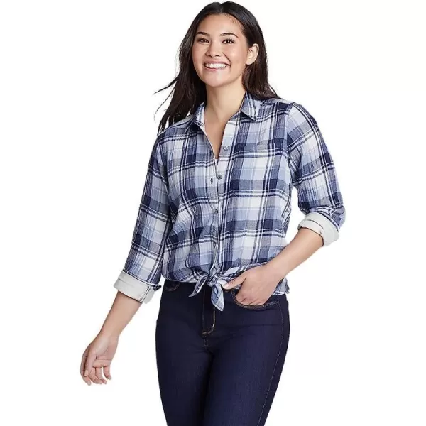 imageEddie Bauer Womens CarryOn LongSleeve ButtonDown ShirtWinter Blue