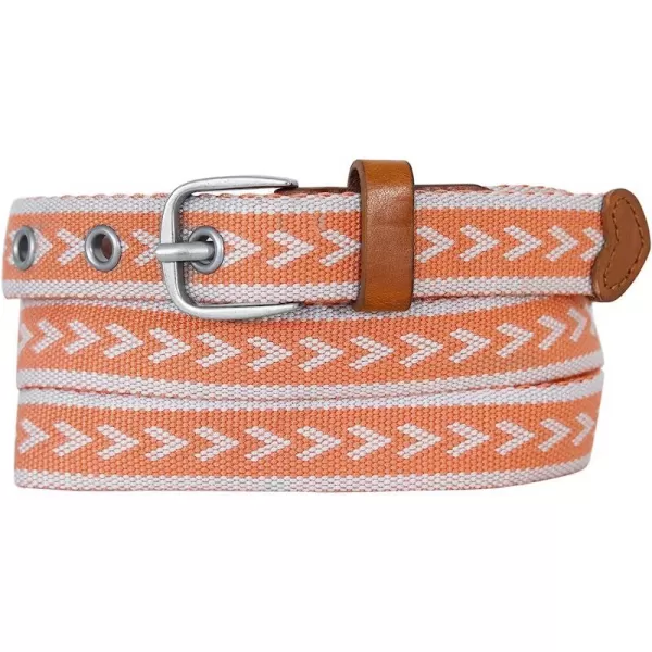 imageEddie Bauer Womens Cascade Grommet Webbing Belt with Metal BuckleCoral
