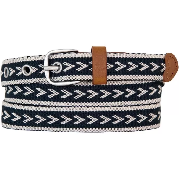imageEddie Bauer Womens Cascade Grommet Webbing Belt with Metal BuckleNavy