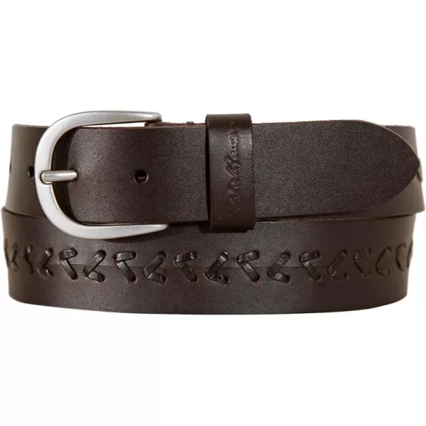 imageEddie Bauer Womens Center Lacing Detailed Leather BeltBrown
