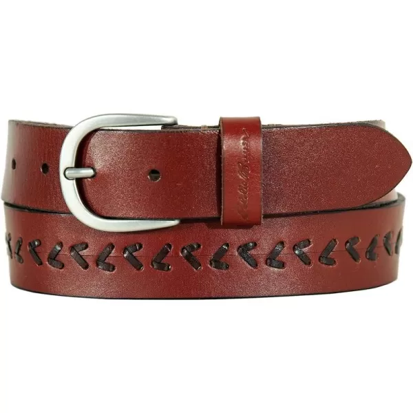 imageEddie Bauer Womens Center Lacing Detailed Leather BeltTan