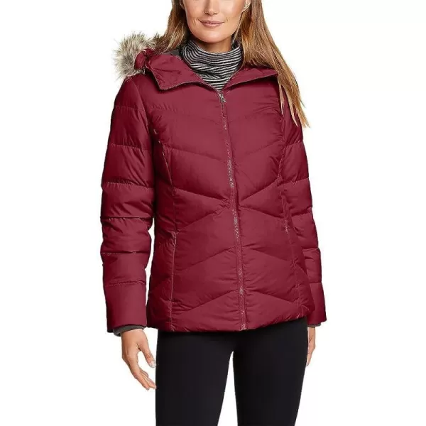 imageEddie Bauer Womens Classic Down Hooded JacketDark Berry