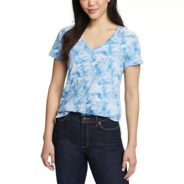 imageEddie Bauer Womens Coast and Climb ShortSleeve VNeck TShirt  PrintMist