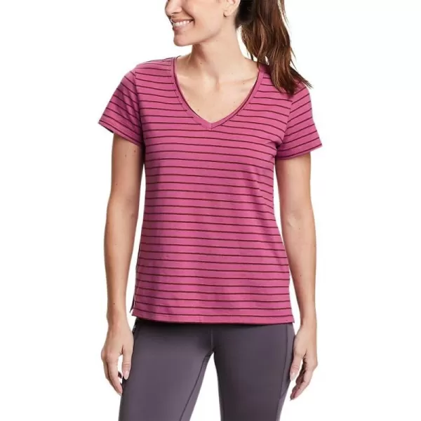 imageEddie Bauer Womens Coast and Climb ShortSleeve VNeck TShirtBerry