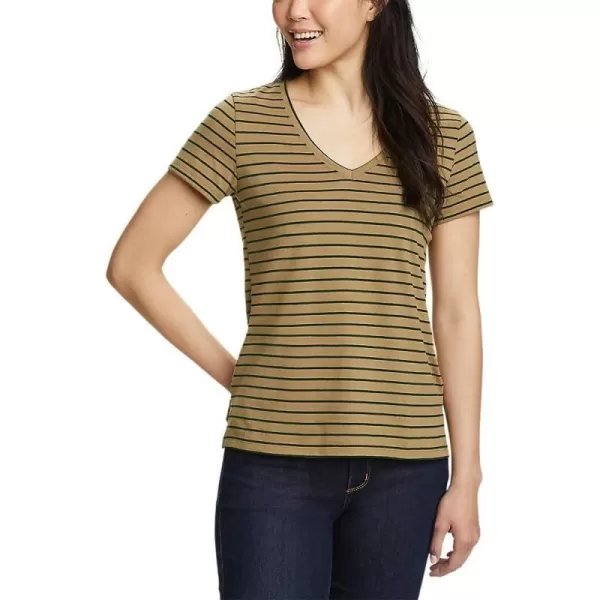 imageEddie Bauer Womens Coast and Climb ShortSleeve VNeck TShirtDk Tan