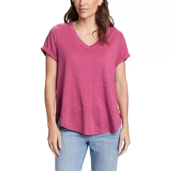 imageEddie Bauer Womens Concourse ShortSleeve PanelFront TShirtBerry