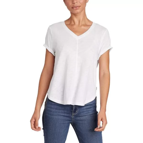 imageEddie Bauer Womens Concourse ShortSleeve PanelFront TShirtWhite
