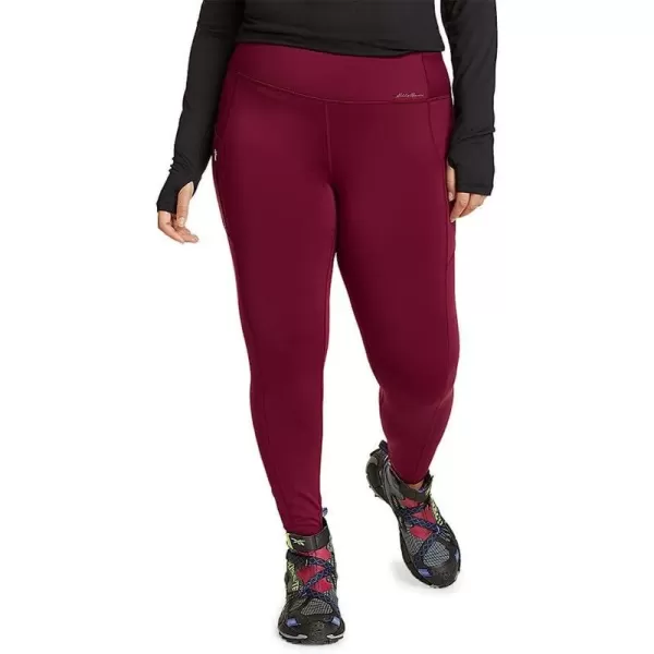 imageEddie Bauer Womens Crossover Winter Trail Adventure HighRise LeggingsPlus Size Dark Berry
