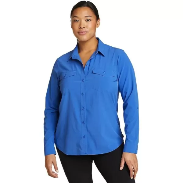 imageEddie Bauer Womens Departure 20 LongSleeve ShirtPlus Brilliant Blue