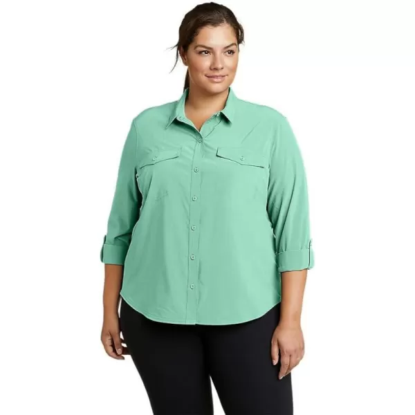 imageEddie Bauer Womens Departure 20 LongSleeve ShirtPlus Seaglass