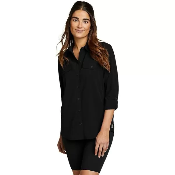 imageEddie Bauer Womens Departure 20 LongSleeve ShirtRegular Black