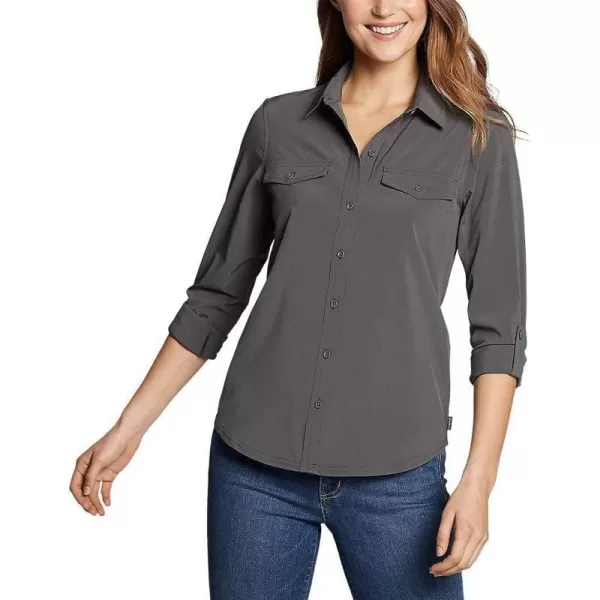 imageEddie Bauer Womens Departure 20 LongSleeve ShirtRegular Dark Smoke
